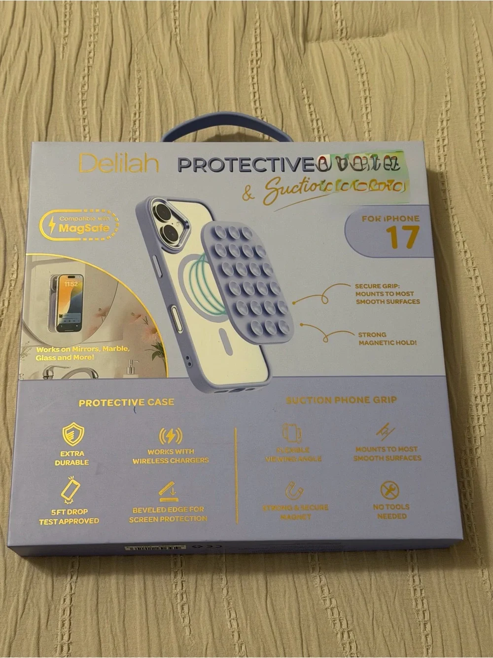 MagSafe Compatible Suction Grip Phone Case - Blue